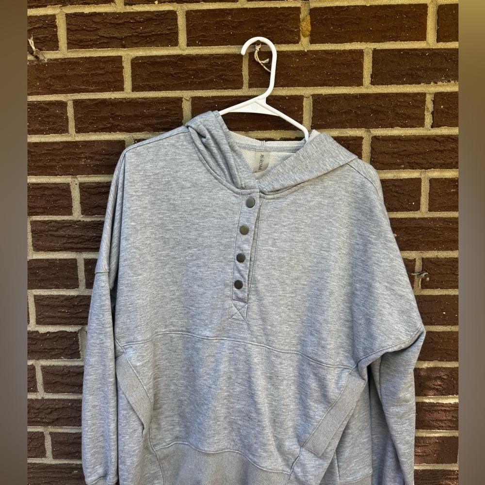 button quarter zip hoodie